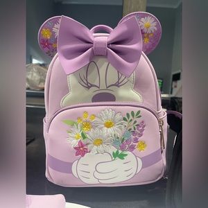 Loungefly Disney Minnie Mouse Floral Mini Backpack and insert for organizing